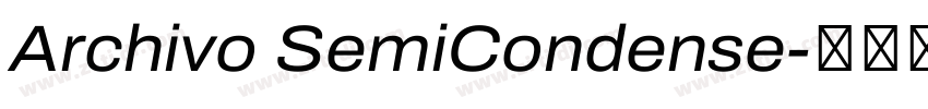 Archivo SemiCondense字体转换